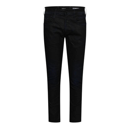 Blue - Front - Replay Mens Anbass Cotton Slim Jeans