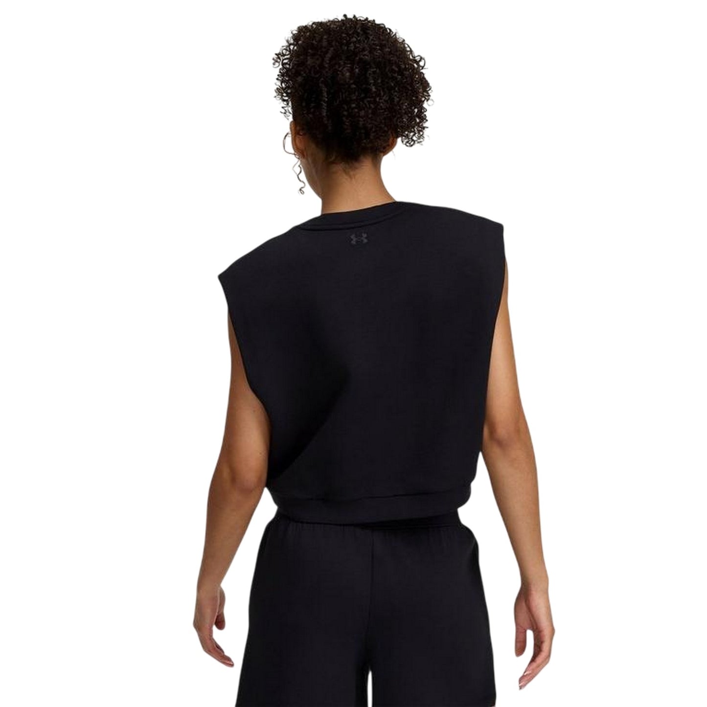 Black - Back - Under Armour Womens-Ladies Unstoppable Fleece Sleeveless Pullover