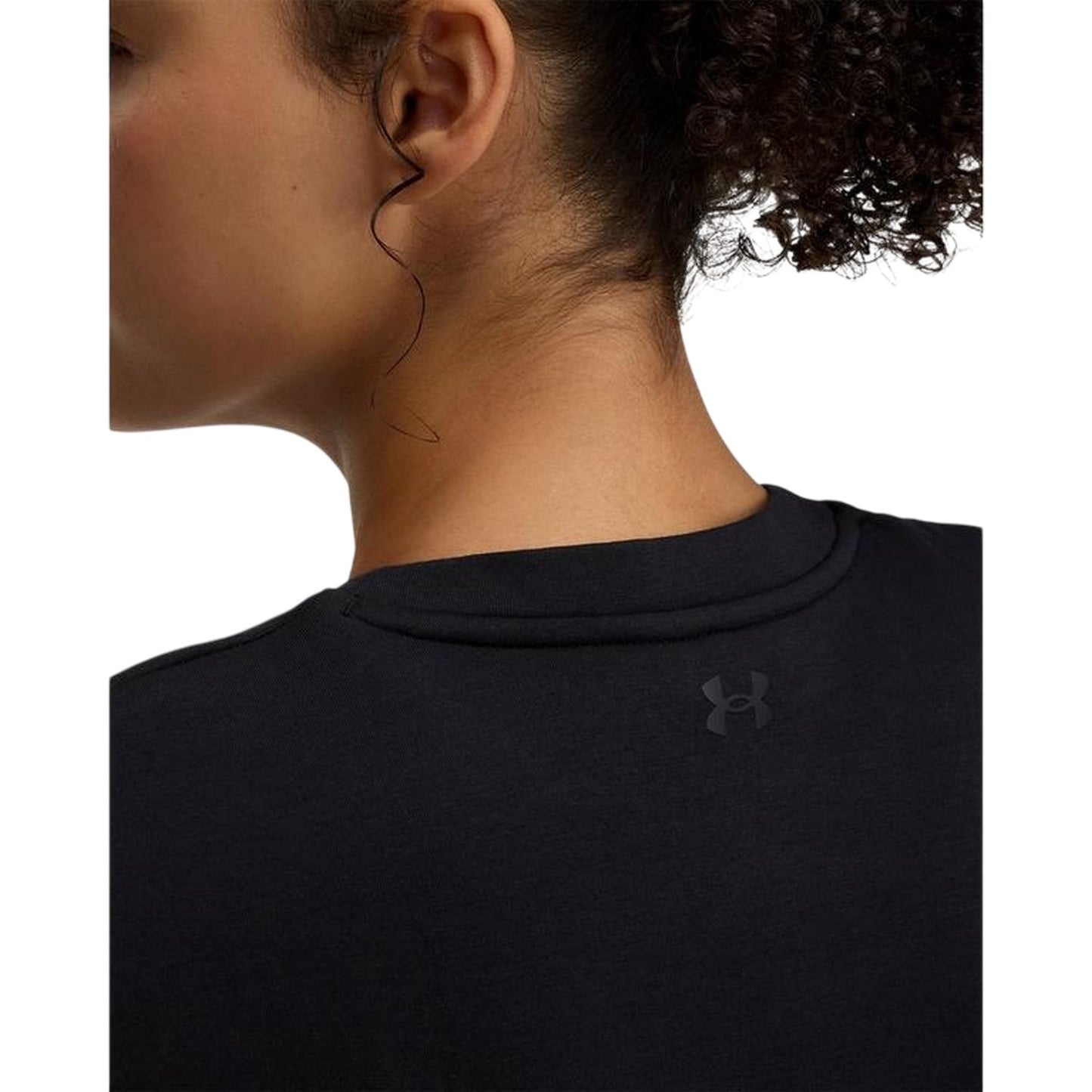 Black - Side - Under Armour Womens-Ladies Unstoppable Fleece Sleeveless Pullover