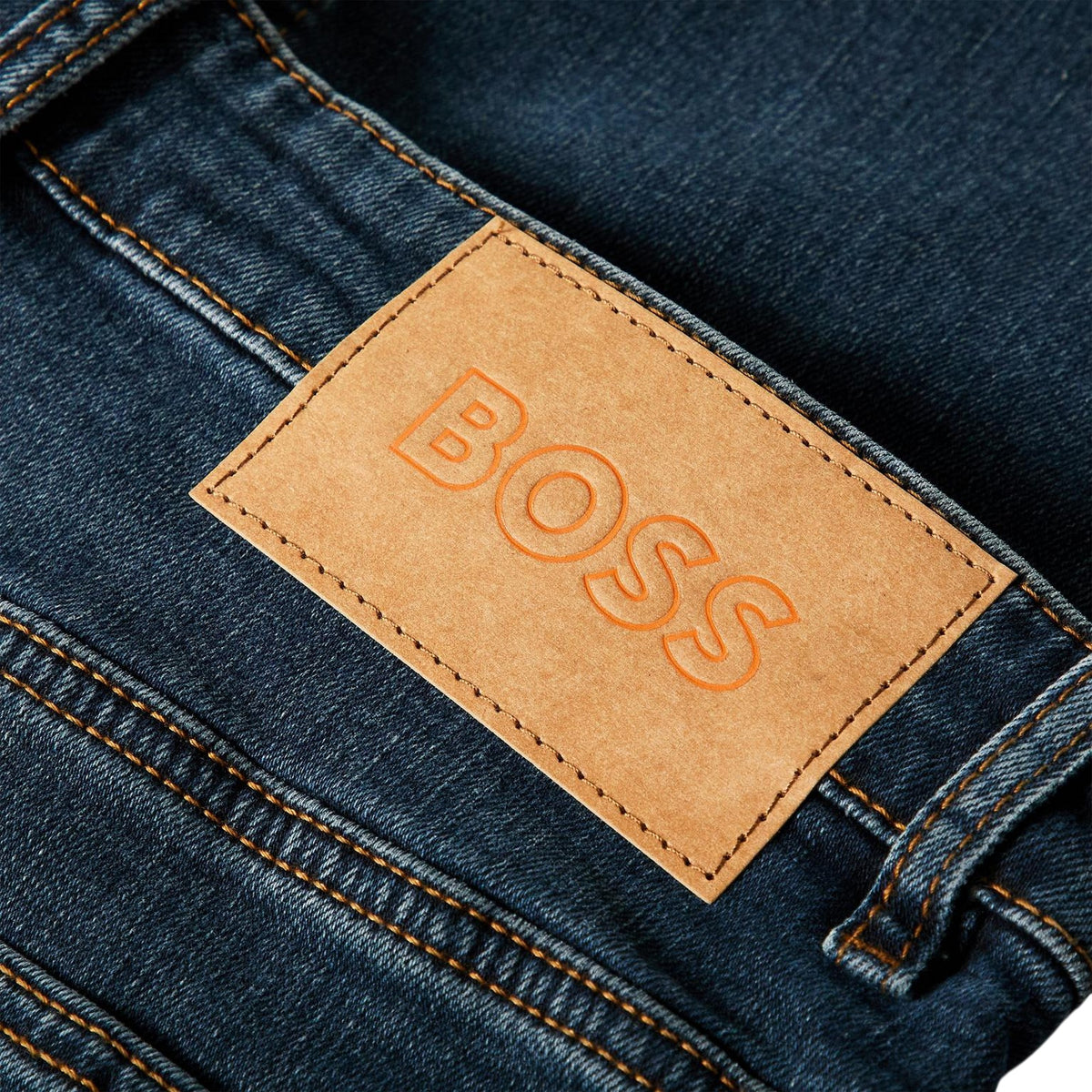 Dark Blue - Side - Boss Mens Delaware Slim Jeans