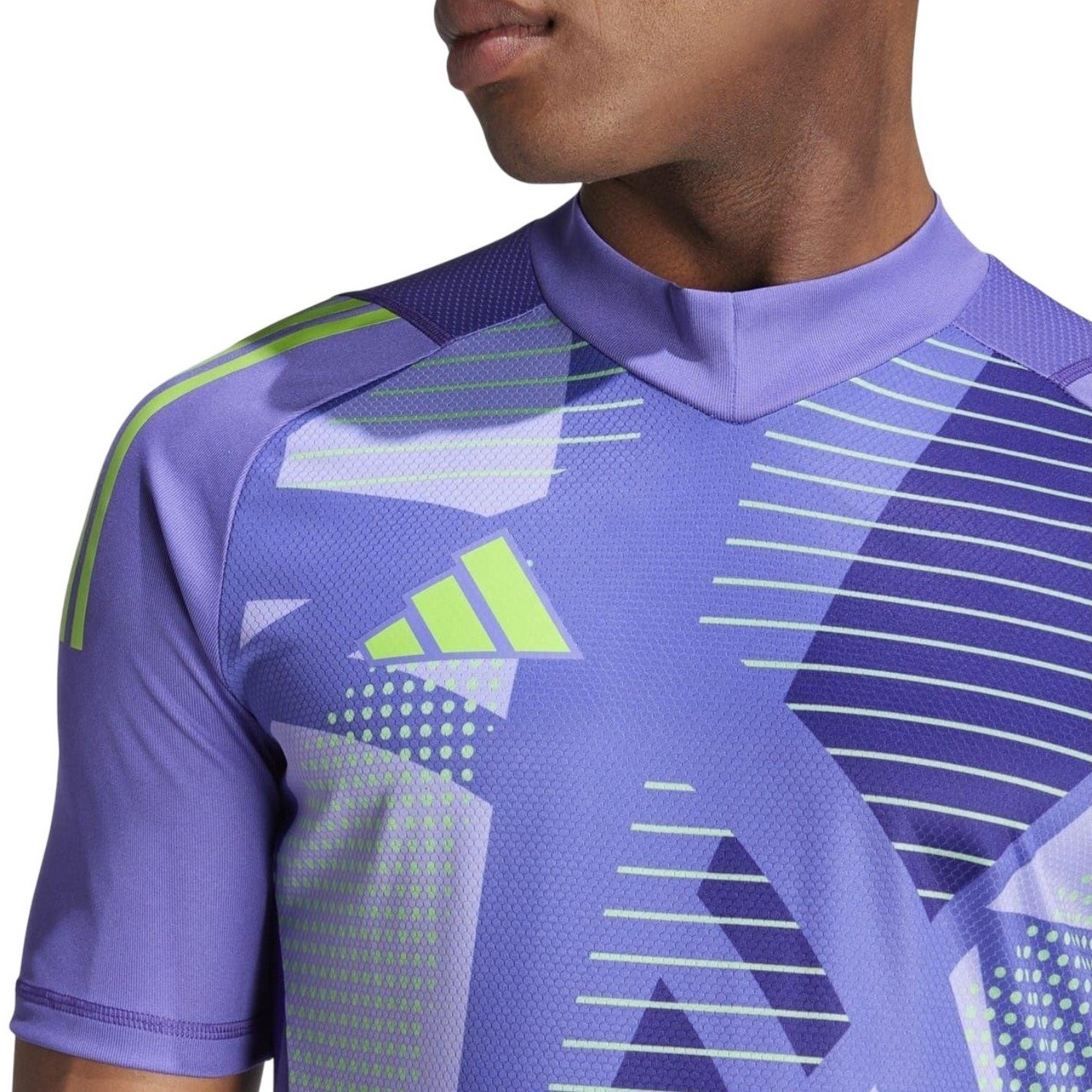 Purple - Side - Adidas Mens Tiro 24 Geometric Slim Goalkeeper Jersey