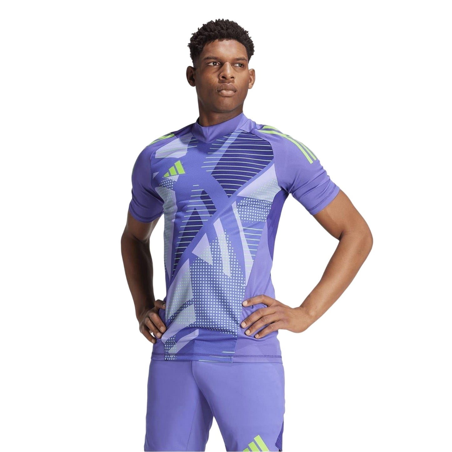 Purple - Lifestyle - Adidas Mens Tiro 24 Geometric Slim Goalkeeper Jersey