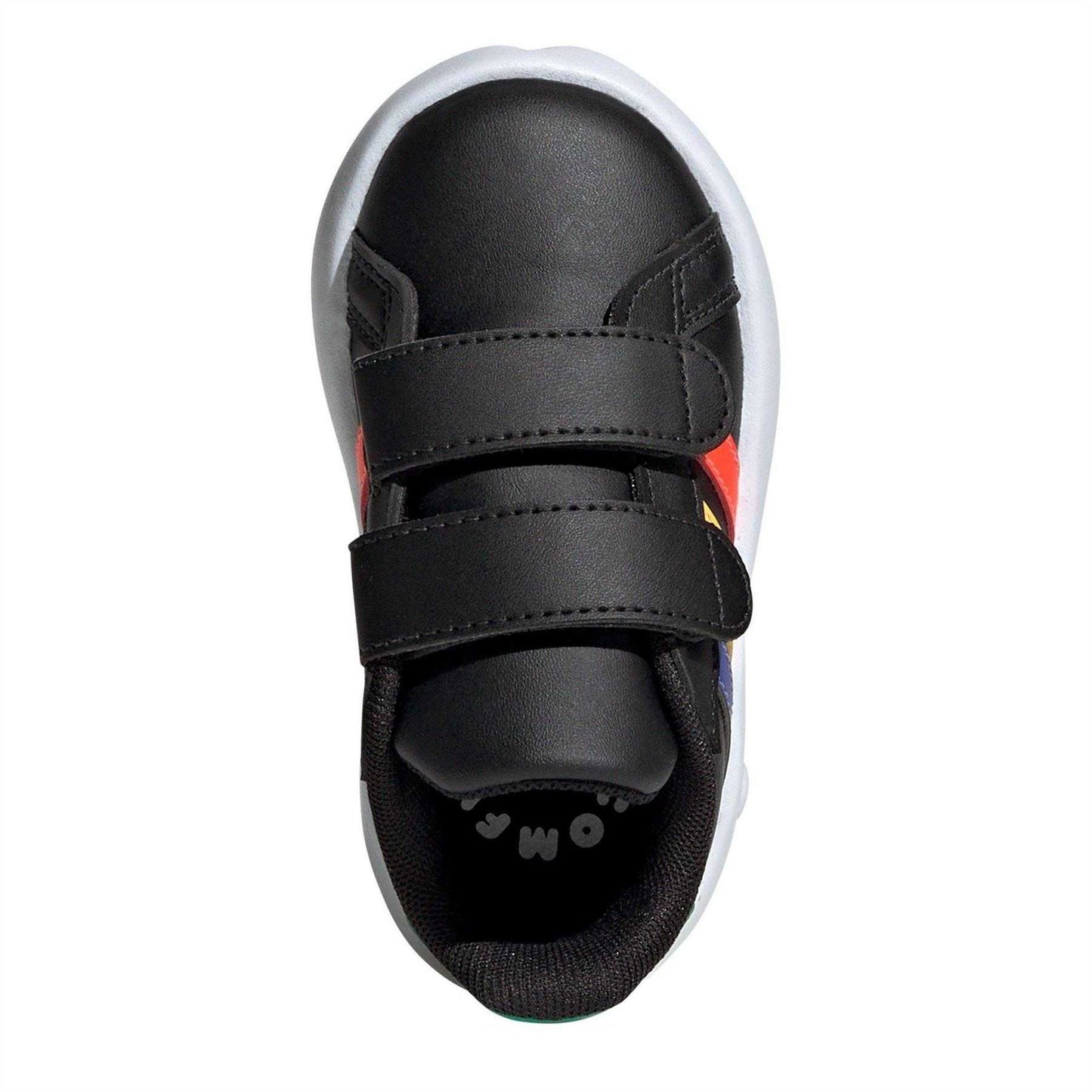 Core Black - Lifestyle - Adidas Childrens-Kids Court 2.0 Striped Trainers