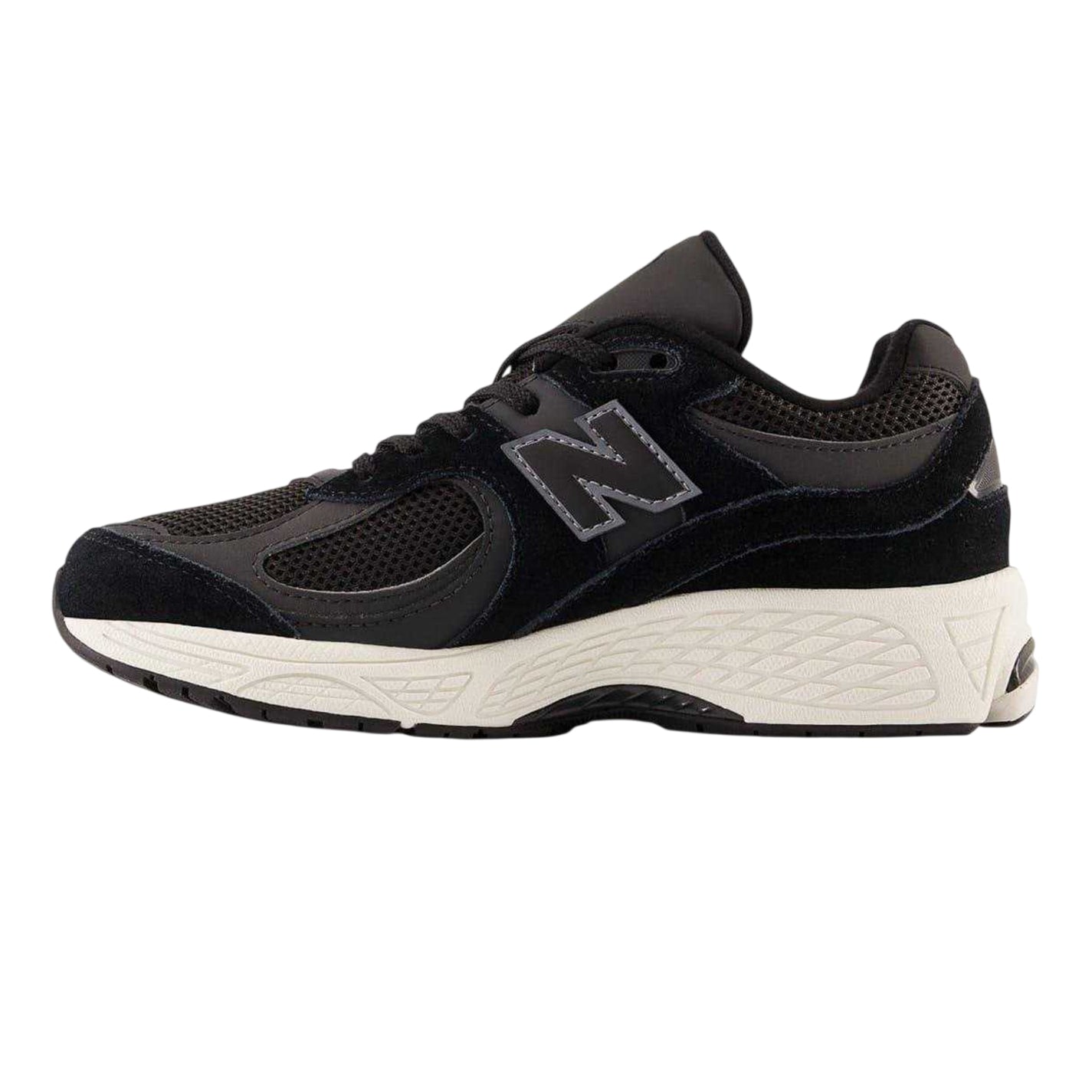 Black - Side - New Balance Childrens-Kids 2002 Suede Trainers