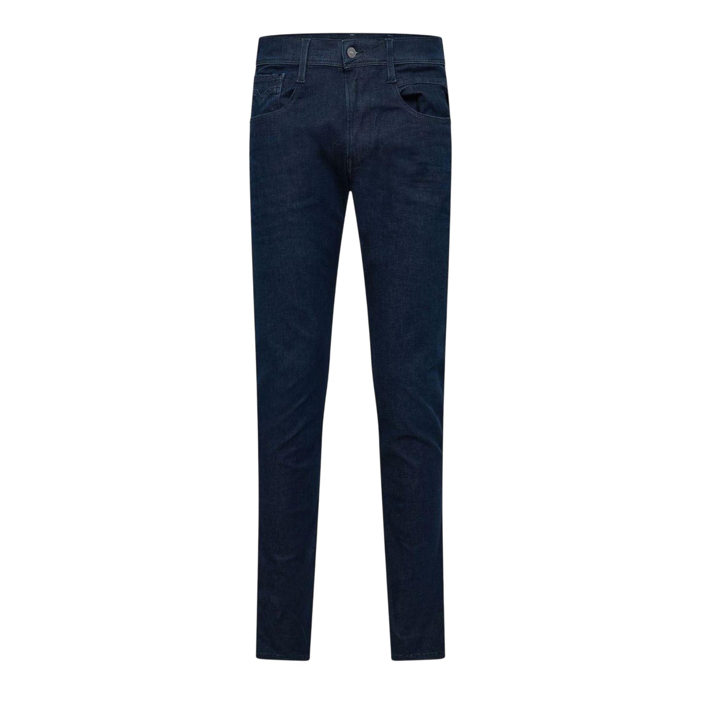 Blue - Front - Hugo Boss Mens Anbass Cotton Slim Jeans
