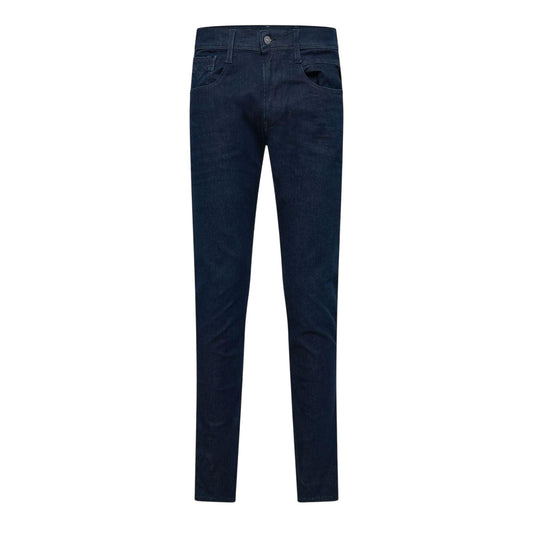 Blue - Front - Hugo Boss Mens Anbass Cotton Slim Jeans