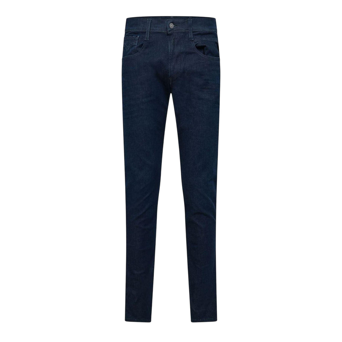Blue - Front - Hugo Boss Mens Anbass Cotton Slim Jeans