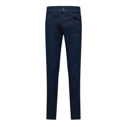 Blue - Front - Hugo Boss Mens Anbass Cotton Slim Jeans