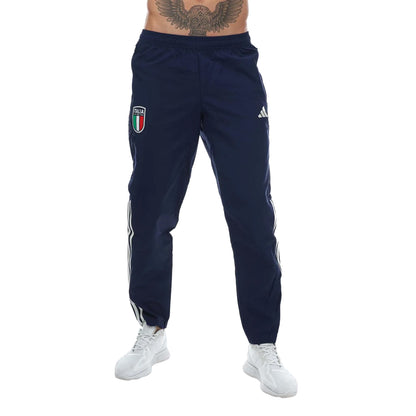 Blue - Front - Adidas Mens 2023-24 Italy Presentation Jogging Bottoms