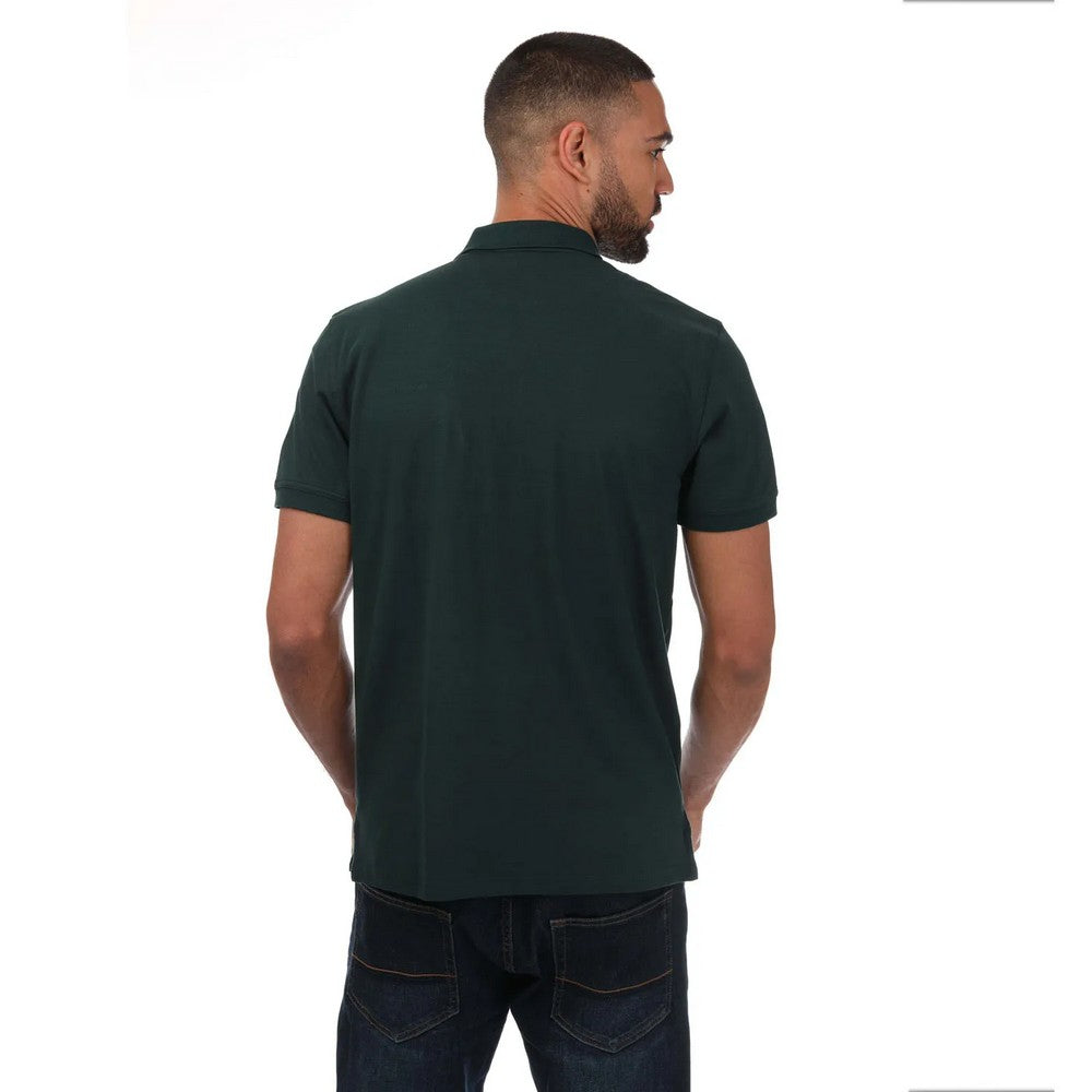 Green - Back - Gant Mens Contrast Pique Polo Shirt