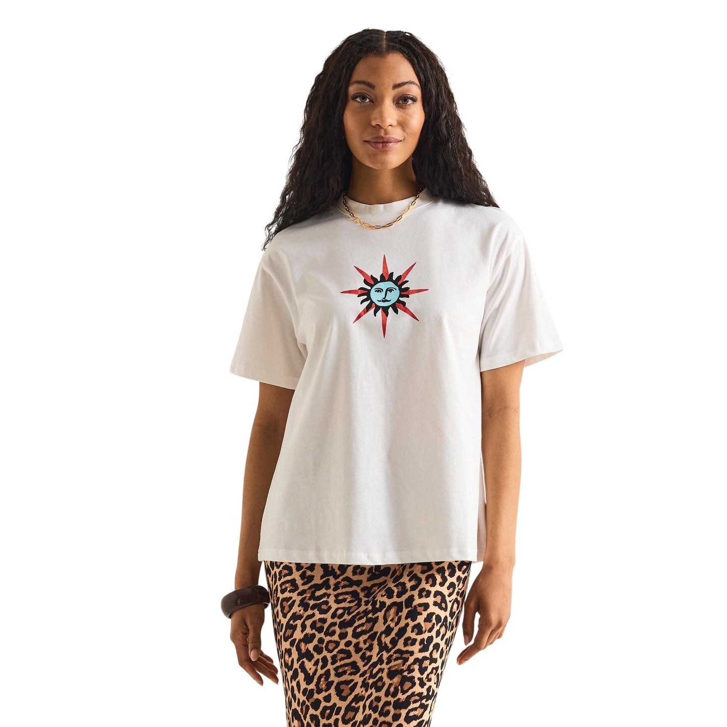 White - Side - Never Fully Dressed Womens-Ladies Morocco Sun T-Shirt