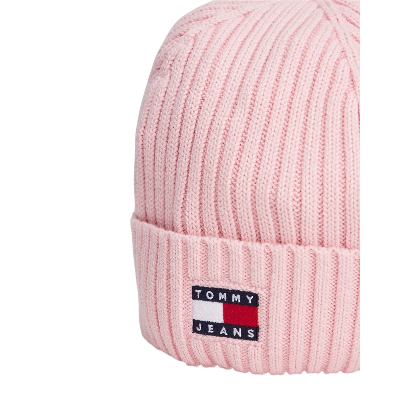 Pink - Side - Tommy Jeans Flag Logo Beanie