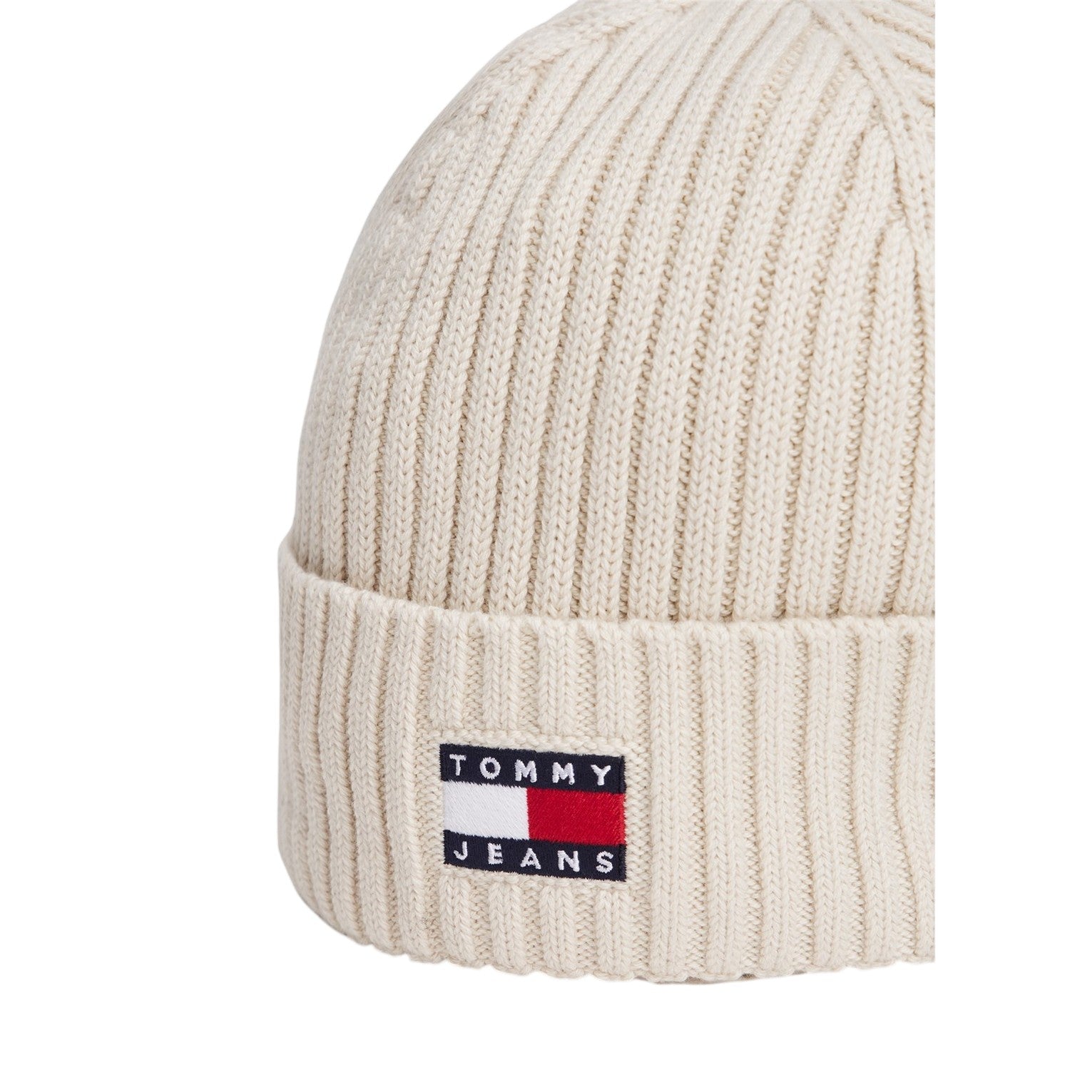 Beige - Side - Tommy Jeans Flag Logo Beanie