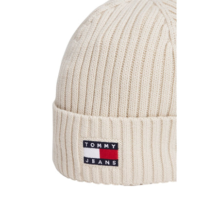 Beige - Side - Tommy Jeans Flag Logo Beanie