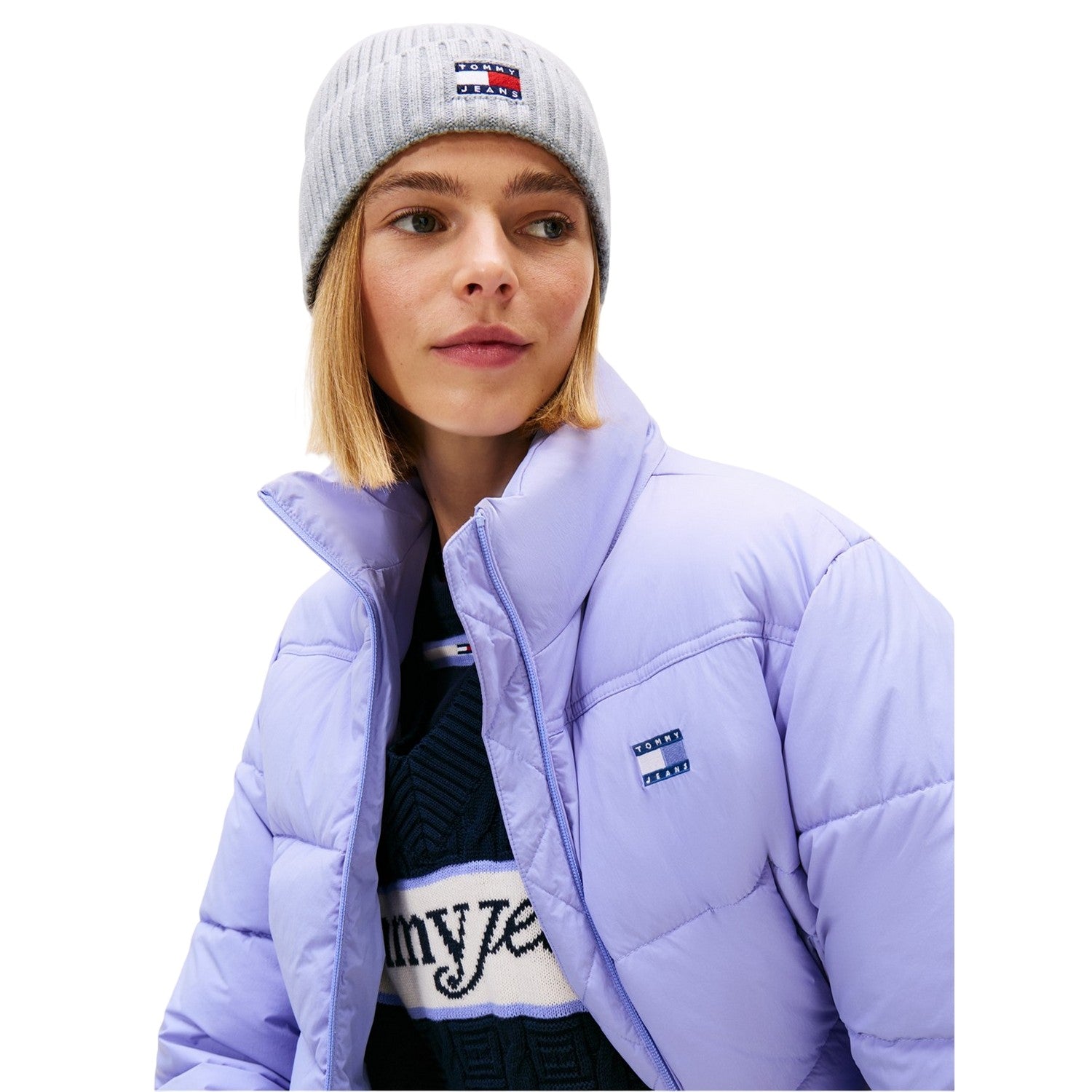 Grey - Lifestyle - Tommy Jeans Flag Logo Beanie