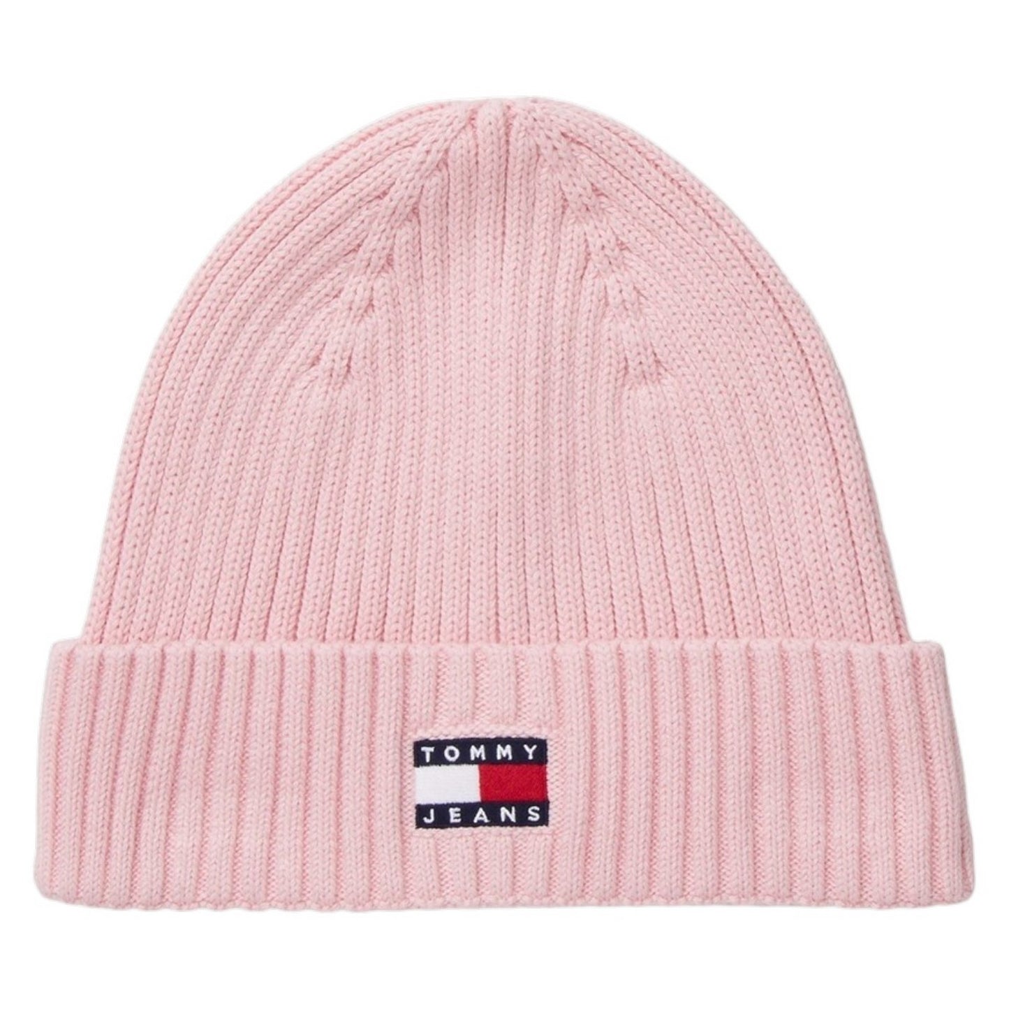 Pink - Front - Tommy Jeans Flag Logo Beanie