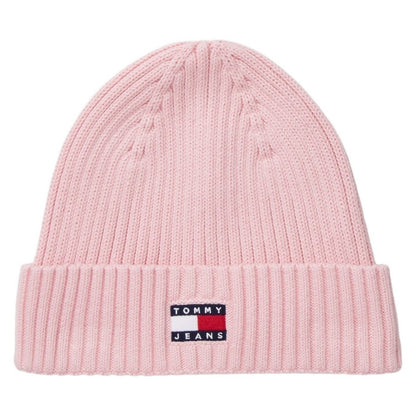 Pink - Front - Tommy Jeans Flag Logo Beanie