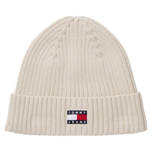 Beige - Front - Tommy Jeans Flag Logo Beanie