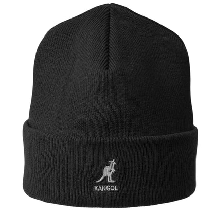 Black - Back - Kangol Embroidered Logo Acrylic Pull-On Beanie