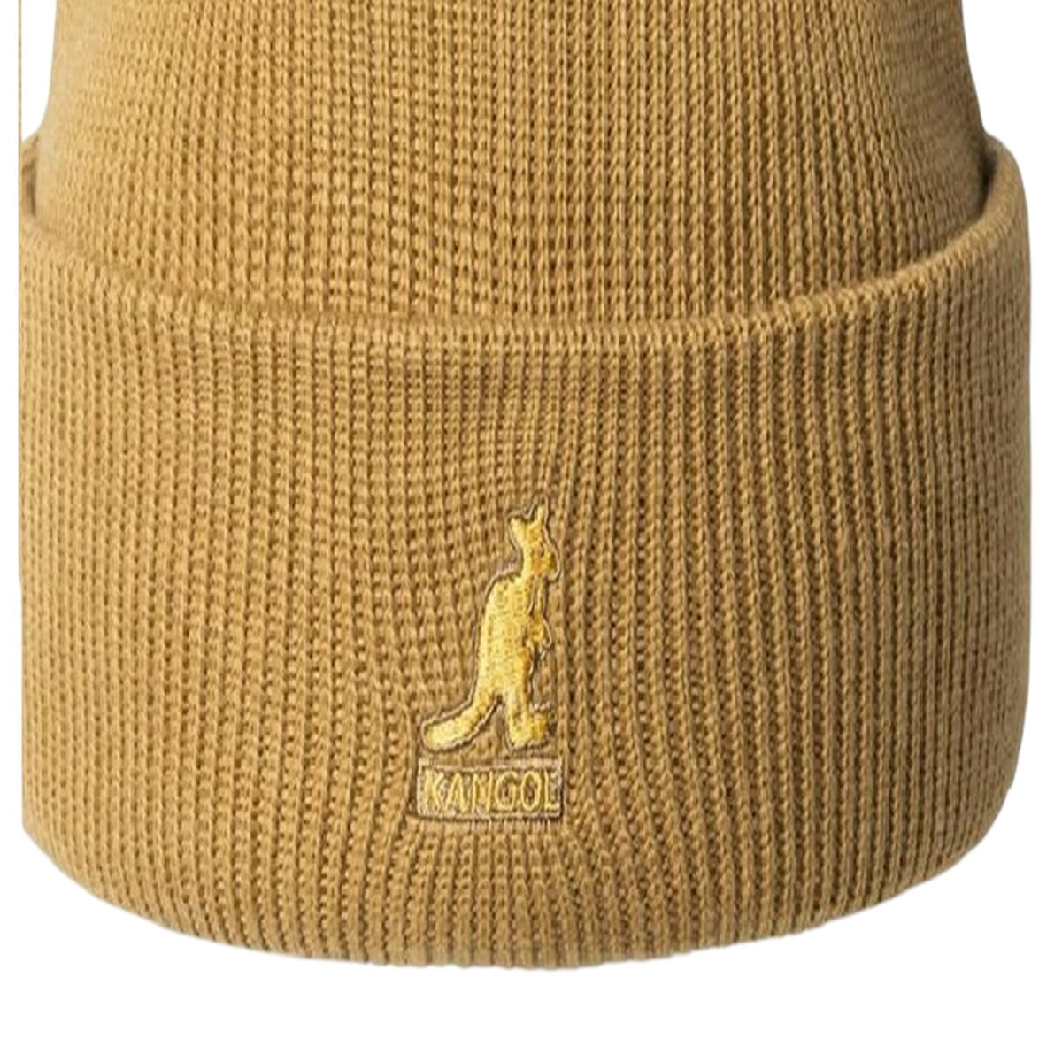 Camel - Side - Kangol Embroidered Logo Acrylic Pull-On Beanie