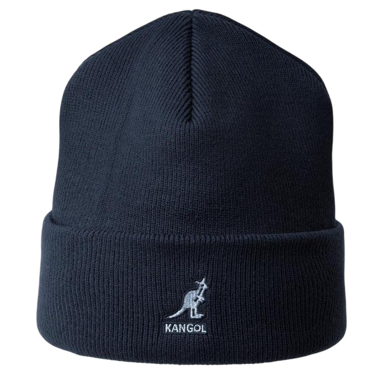 Dark Blue - Back - Kangol Embroidered Logo Acrylic Pull-On Beanie