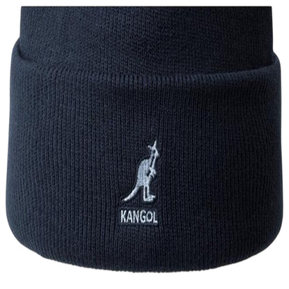 Dark Blue - Side - Kangol Embroidered Logo Acrylic Pull-On Beanie