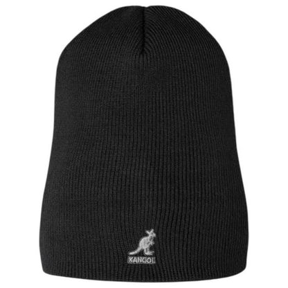 Black - Front - Kangol Embroidered Logo Acrylic Pull-On Beanie