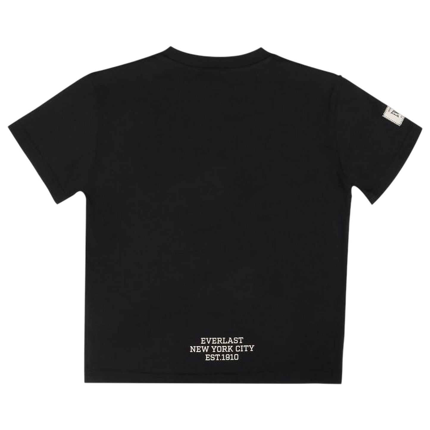 Black-White - Back - Everlast Childrens-Kids Lettering Crew Neck Oversized T-Shirt