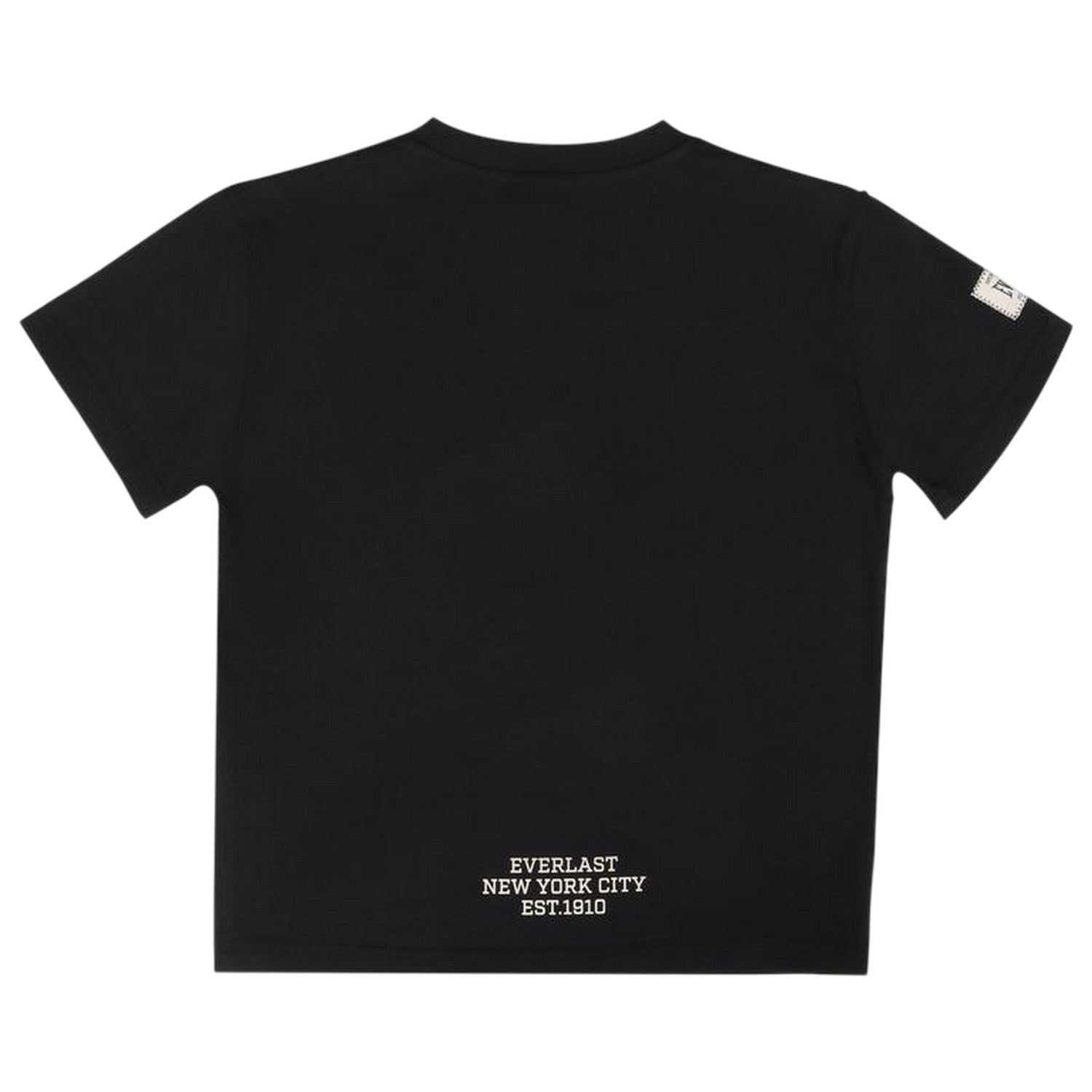 Black-White - Back - Everlast Childrens-Kids Lettering Crew Neck Oversized T-Shirt
