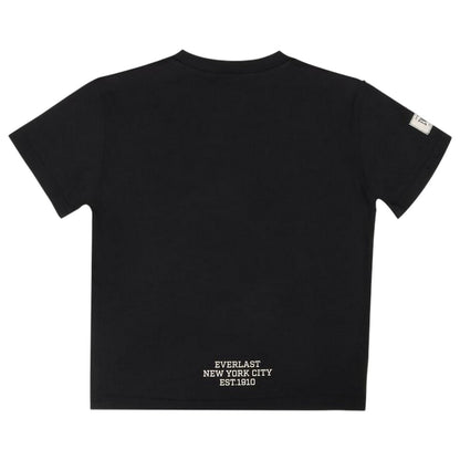 Black-White - Back - Everlast Childrens-Kids Lettering Crew Neck Oversized T-Shirt
