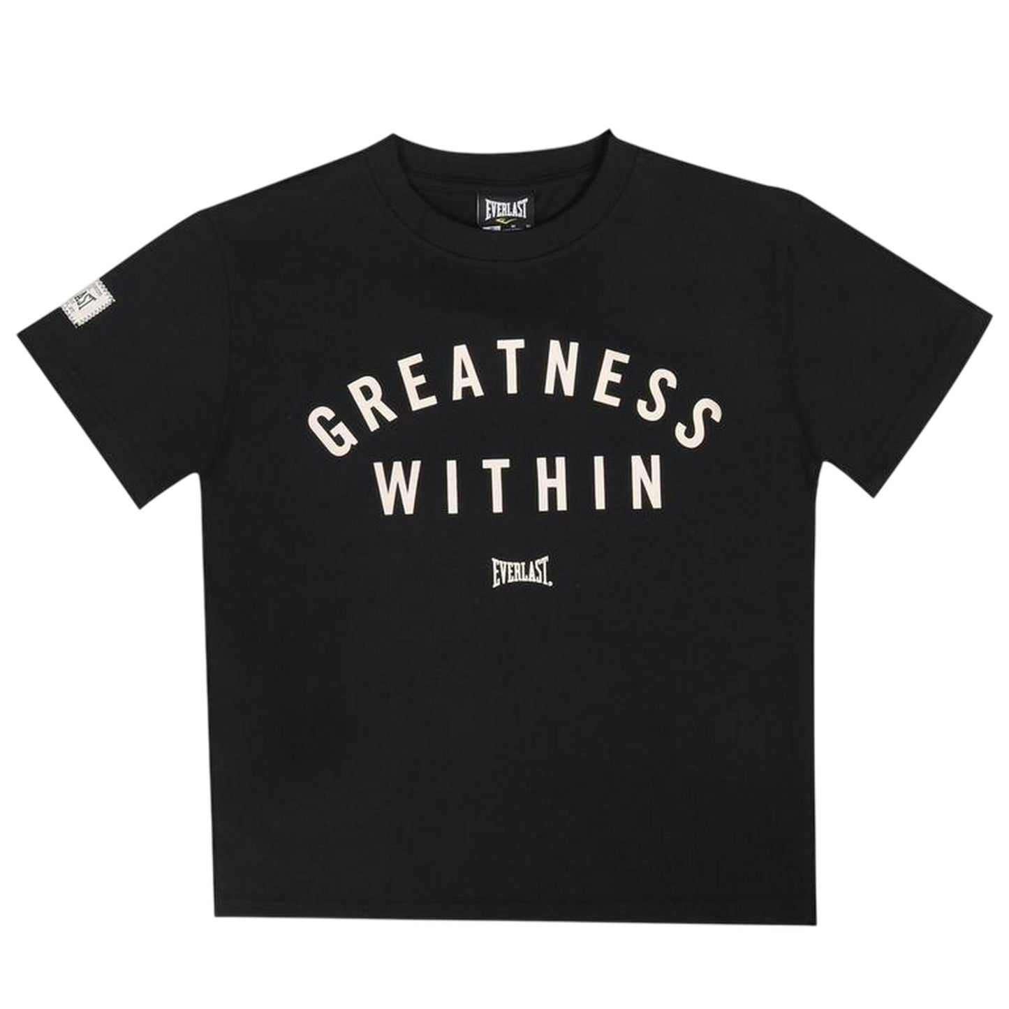 Black-White - Front - Everlast Childrens-Kids Lettering Crew Neck Oversized T-Shirt