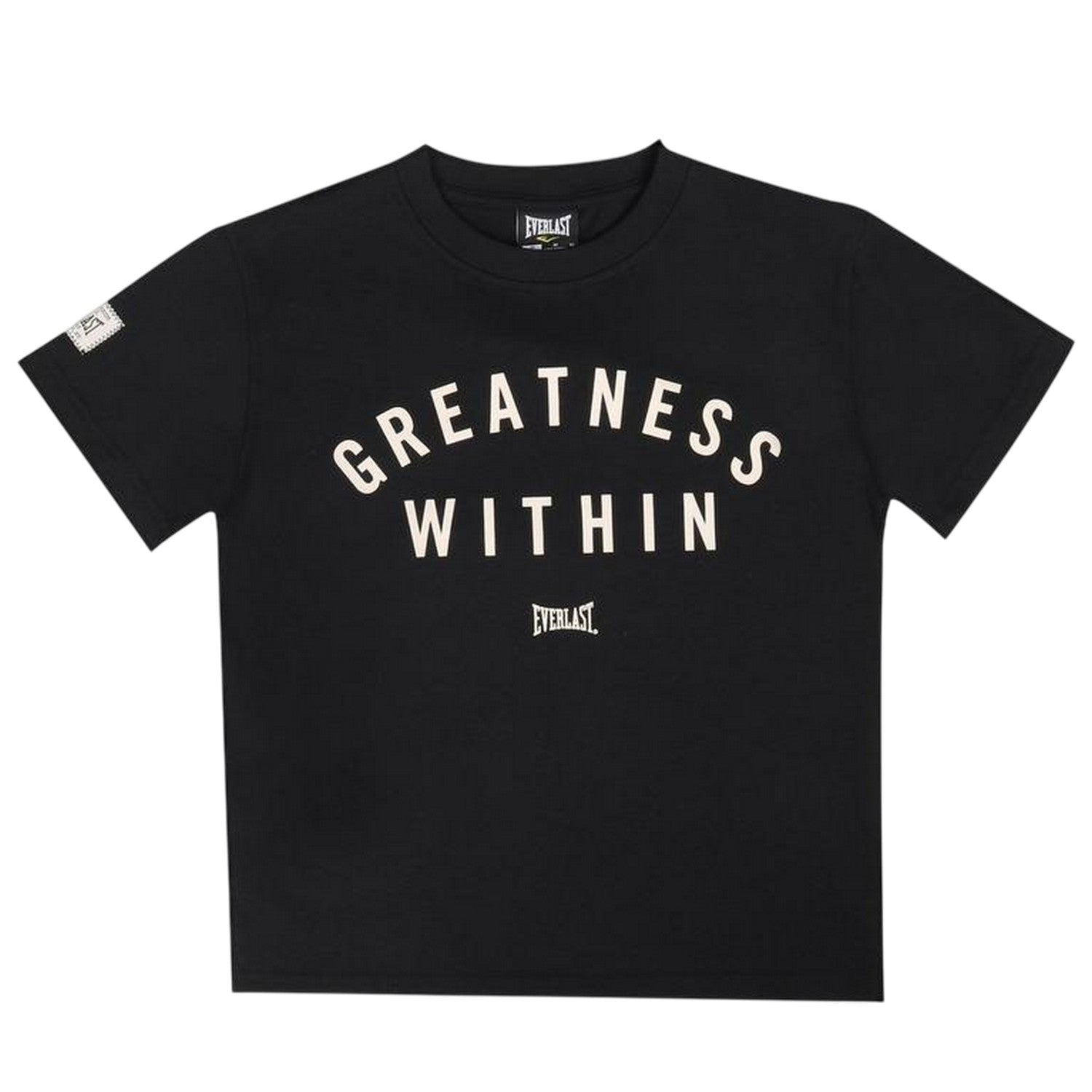 Black-White - Front - Everlast Childrens-Kids Lettering Crew Neck Oversized T-Shirt