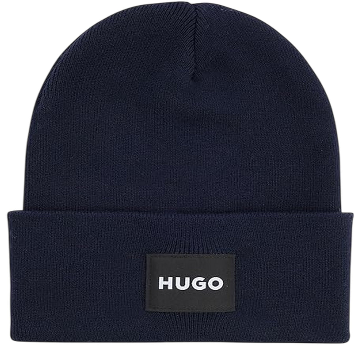 Navy - Front - Hugo Xevon Logo Casual Beanie