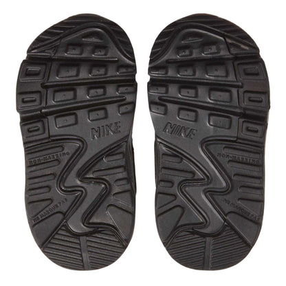 Triple Black - Back - Nike Childrens-Kids Air Max 90 Leather Trainers