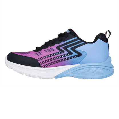 Black-Lavender - Side - Skechers Girls Microspec Max Mesh Trainers
