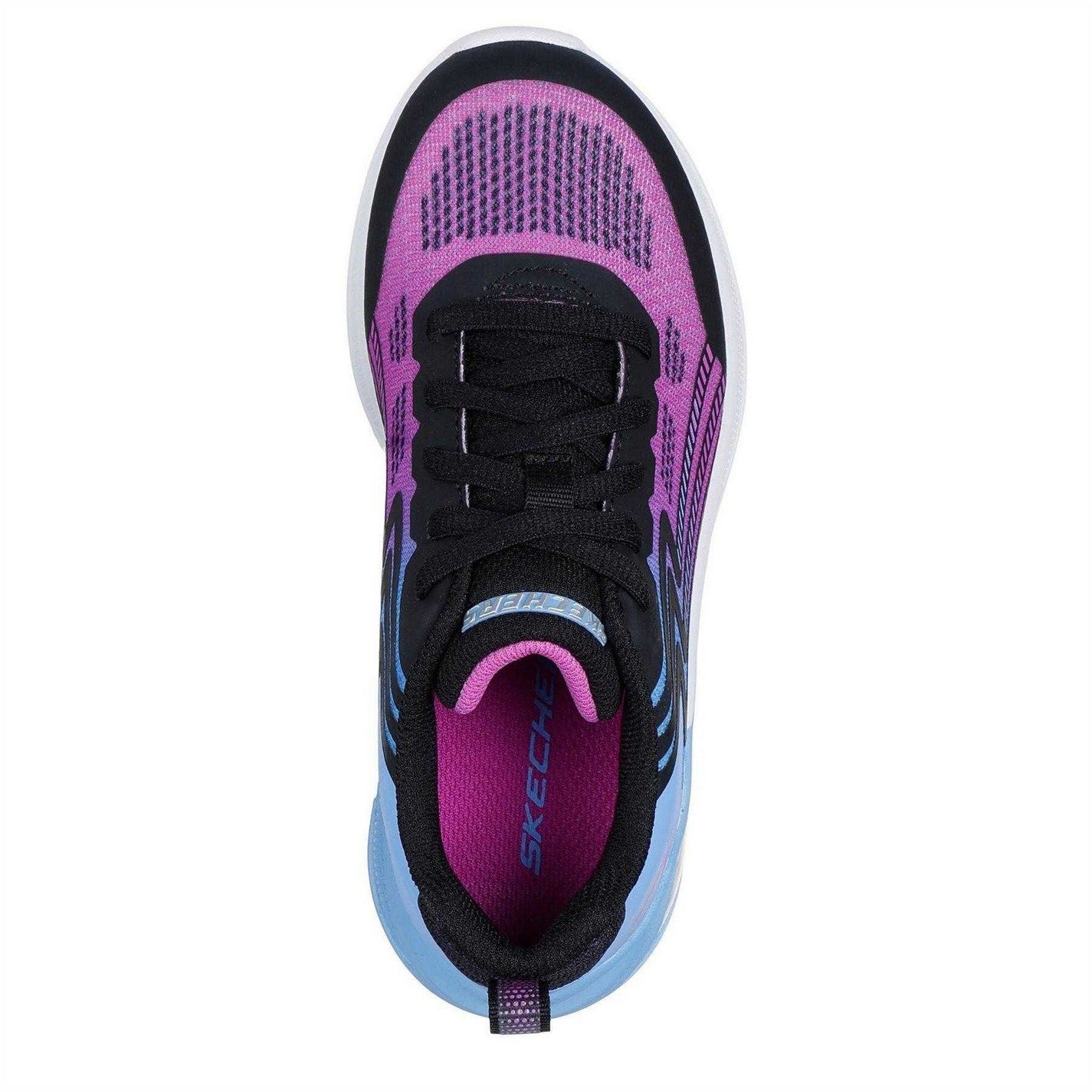 Black-Lavender - Lifestyle - Skechers Girls Microspec Max Mesh Trainers