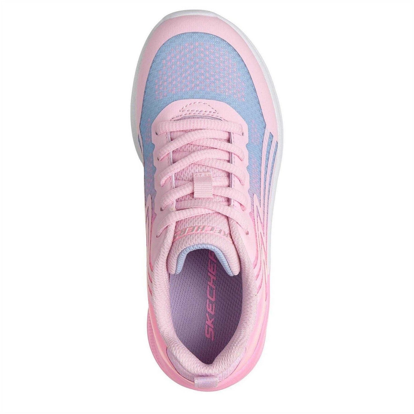 Pink-Purple - Side - Skechers Girls Microspec Max Mesh Trainers