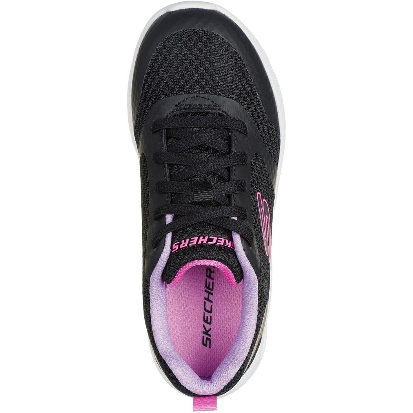 Black-Pink - Lifestyle - Skechers Girls Microspec Max Mesh Trainers