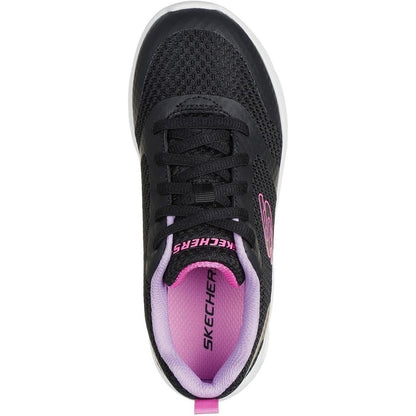 Black-Pink - Lifestyle - Skechers Girls Microspec Max Mesh Trainers