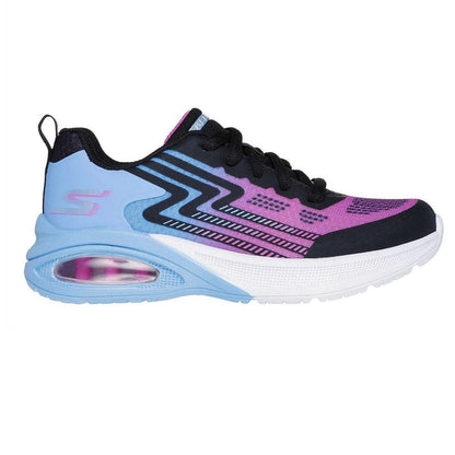 Black-Lavender - Front - Skechers Girls Microspec Max Mesh Trainers