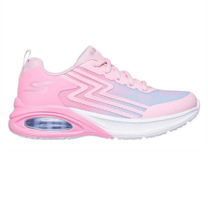 Pink-Purple - Front - Skechers Girls Microspec Max Mesh Trainers
