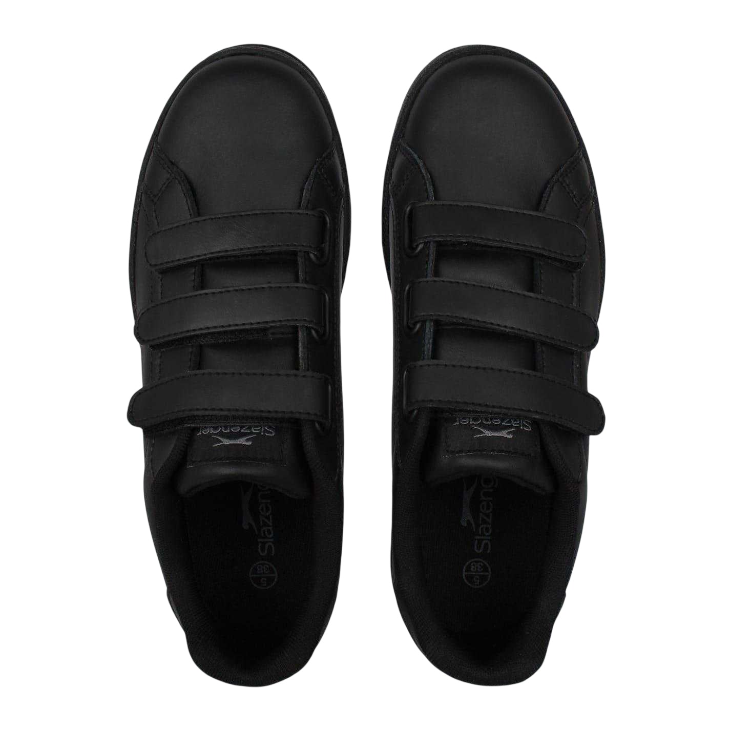 Black-Charcoal - Lifestyle - Slazenger Childrens-Kids Ash Vel Flat Trainers
