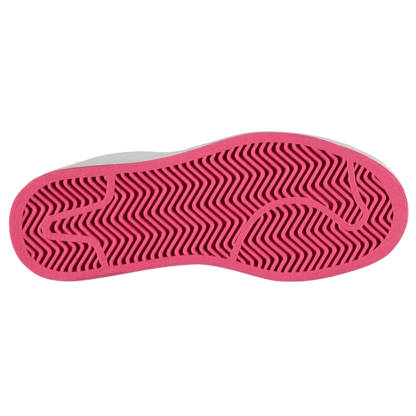 White-Cerise - Back - Slazenger Childrens-Kids Ash Leather Flat Trainers