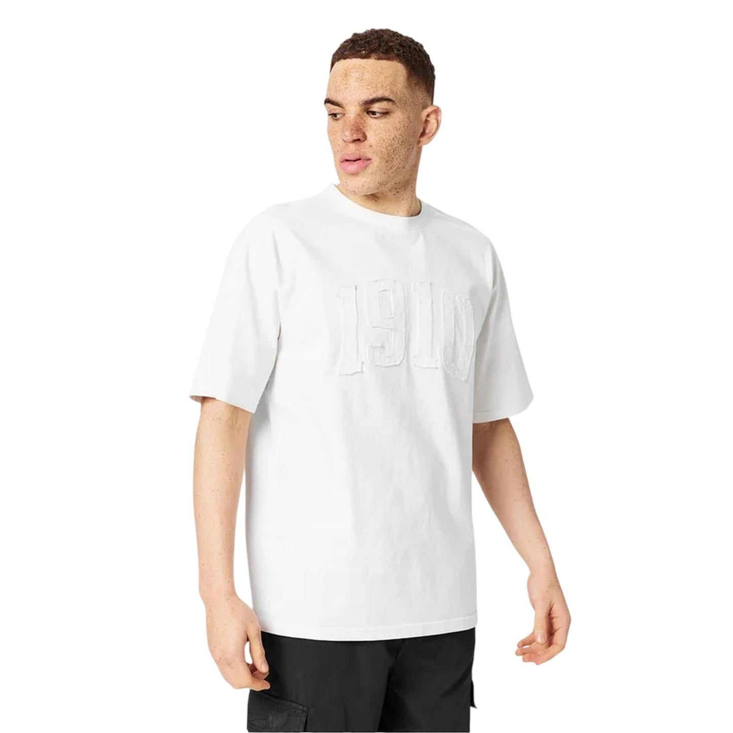 White - Lifestyle - Everlast Mens 1910 Crew Neck Regular T-Shirt