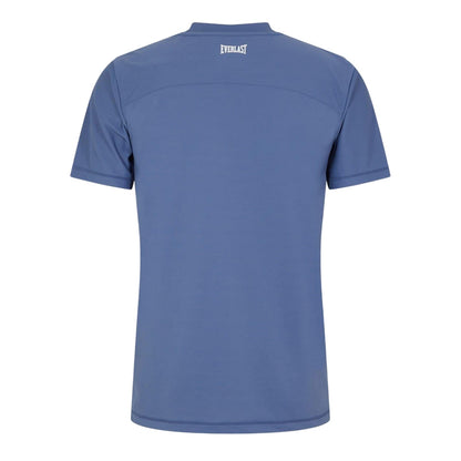 Blue - Back - Everlast Mens Logo Crew Neck Workout T-Shirt