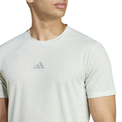 White-Green - Side - Adidas Mens HIIT Heat.Rdy Technology Training T-Shirt