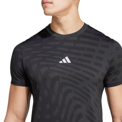 Black - Side - Adidas Mens Seamless Training T-Shirt