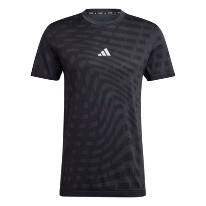 Black - Front - Adidas Mens Seamless Training T-Shirt