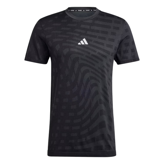Black - Front - Adidas Mens Seamless Training T-Shirt