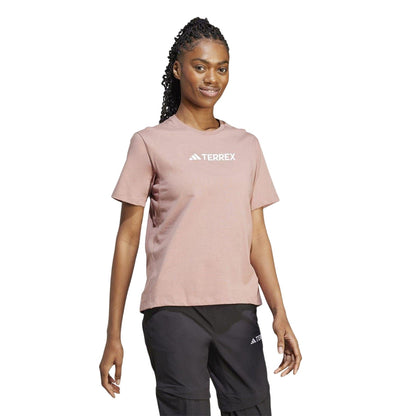 Clay - Pack Shot - Adidas Womens-Ladies Terrex Classic Logo T-Shirt
